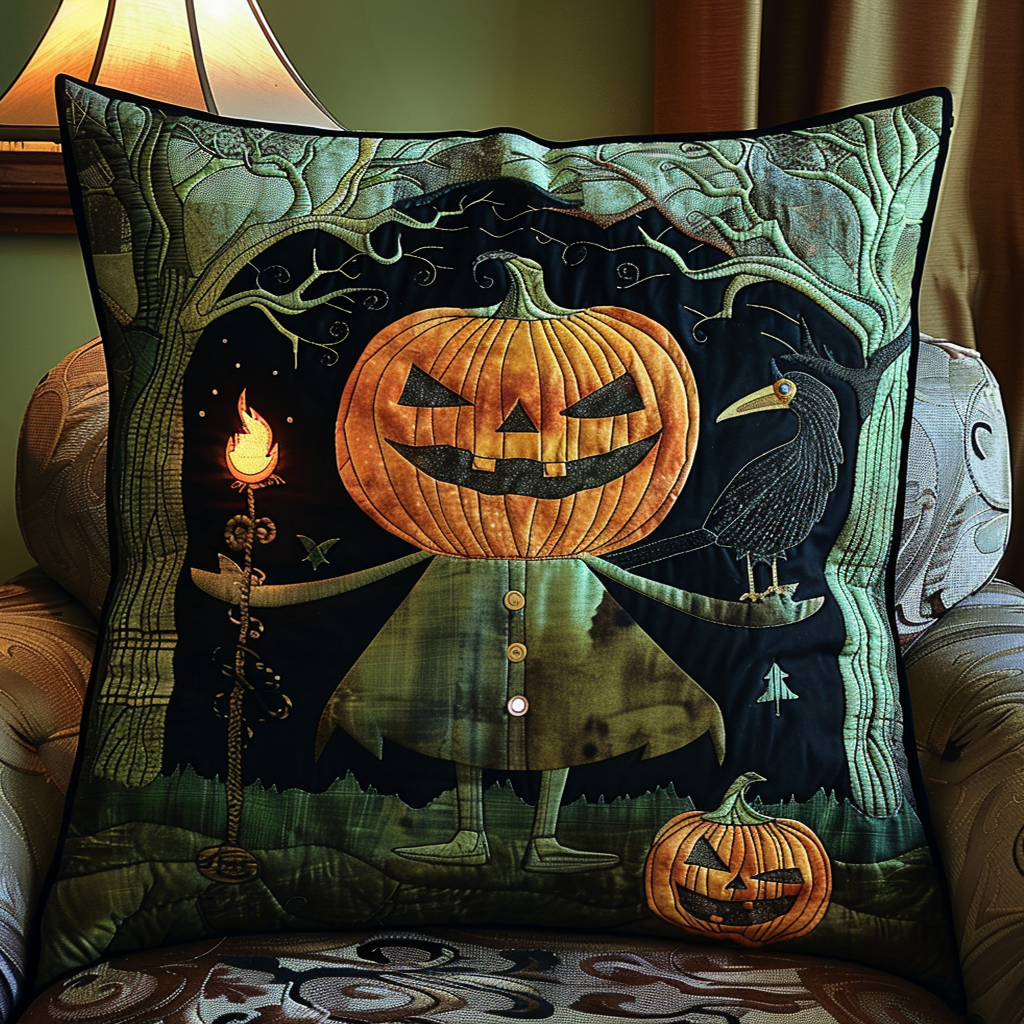 Pumpkin Man Quilted Pillow Case NCU0NT038