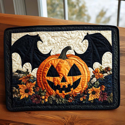 Pumpkin Bat Quilted Placemat NCU0NT961