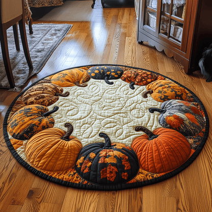 Pumpkin Magic Quilted Round Mat NCU0TH1891