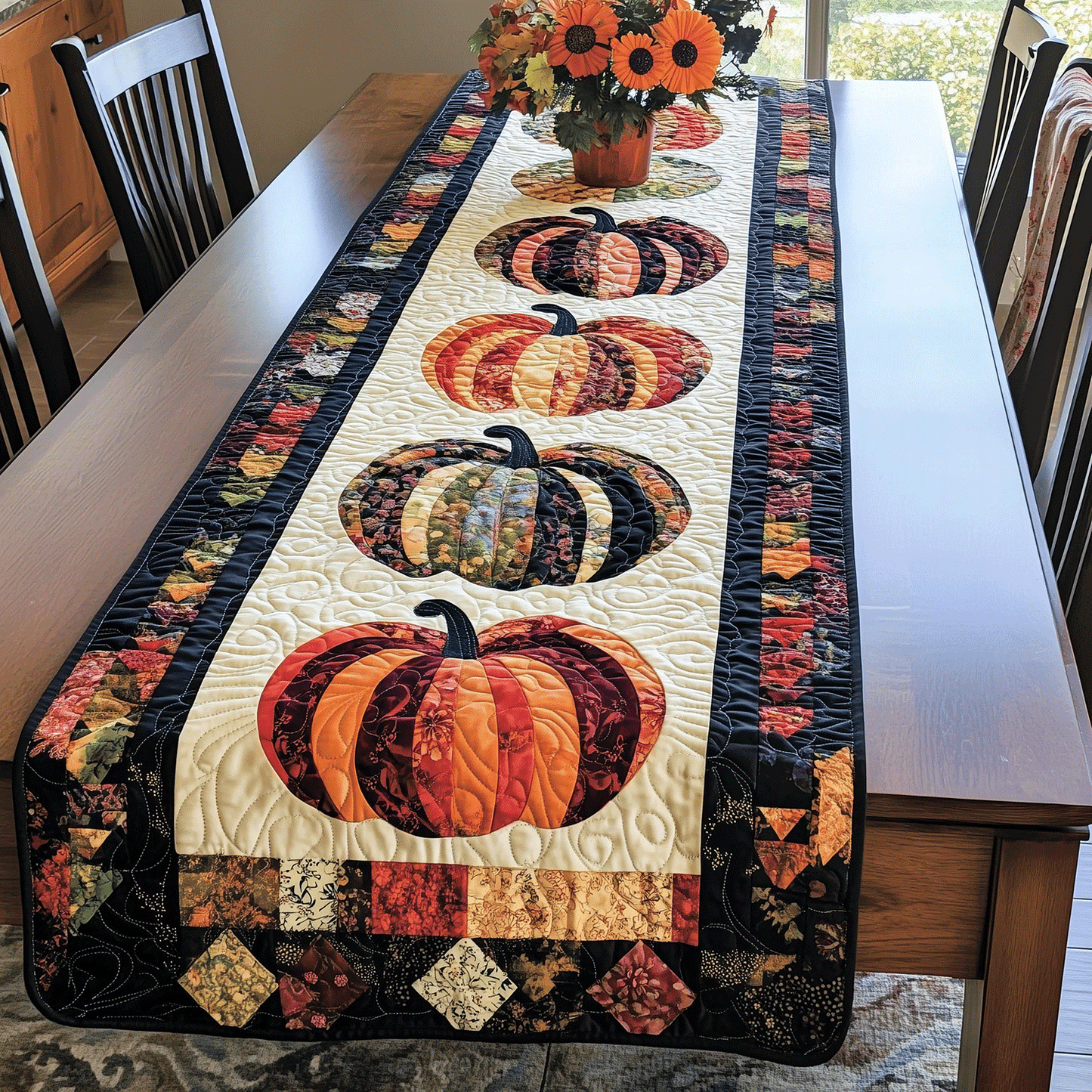 Pumpkin Magic Quilted Table Runner NCU0TH1773