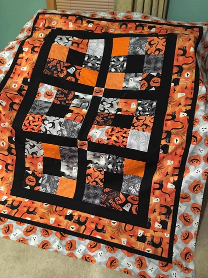 Pumpkin Patch Quilted Blanket NCU0PD782