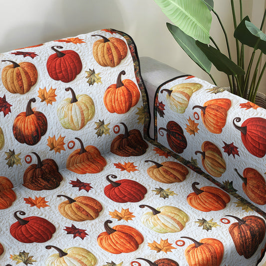 Pumpkin Patch Quilted Sofa Cover NCU0PT1166