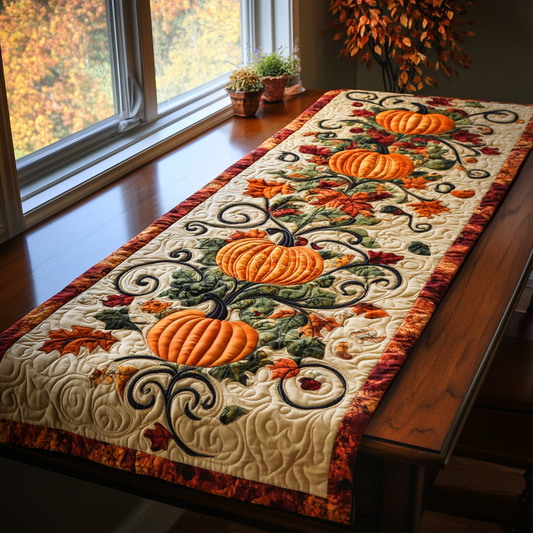 Pumpkin Patch Quilted Table Runner NCU0DK1311