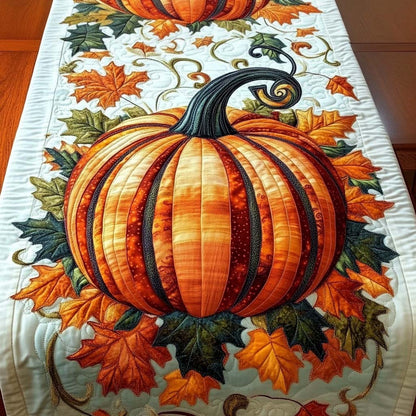 Pumpkin Spice Quilted Table Runner NCU0NT1350