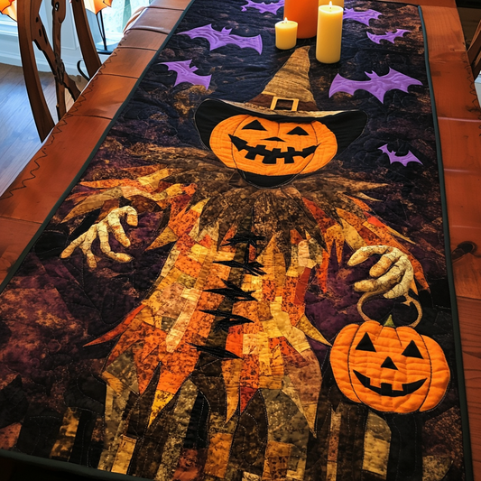 Pumpkin Walk Quilted Table Runner NCU0DV891