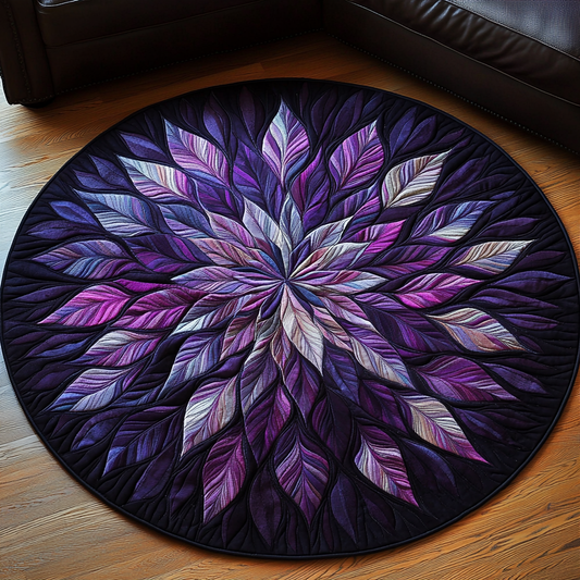 Purple Radiance Bloom Quilted Round Mat NCU0DK1003