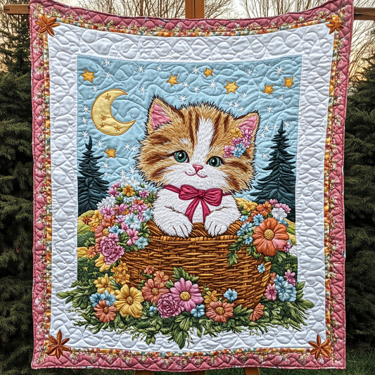 Purrfect Adventure Tale Quilted Blanket NCU0DK1519