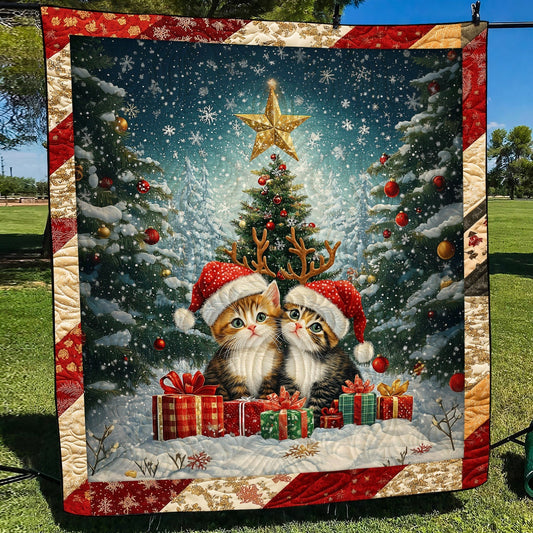 Purrfect Christmas Cats Quilted Blanket NCU0TL1691