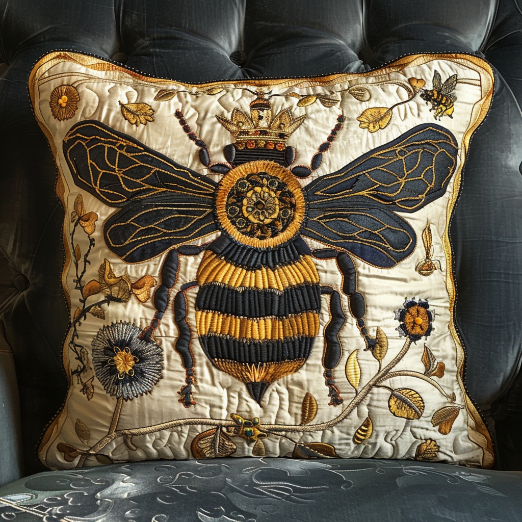 Bee Quilted Pillow Case NCU0VT21