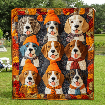 Quirky Beagle Quilted Blanket NCU0VL432