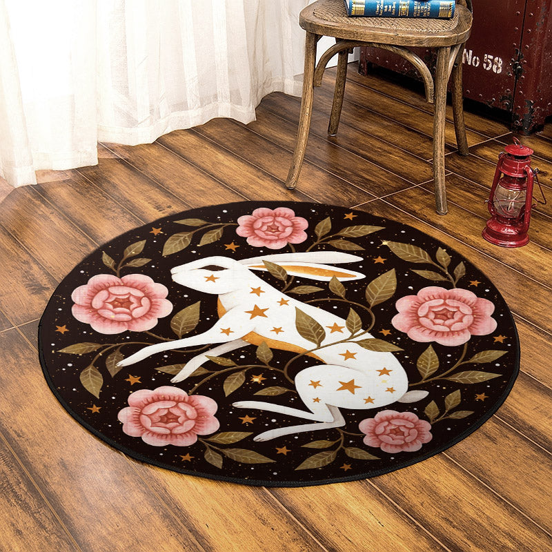 Rabbit QN070819 Round Area Rug