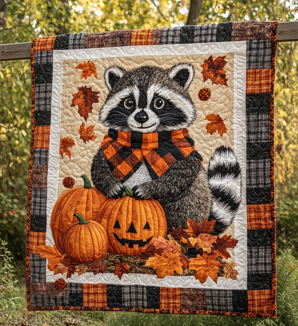 Raccoon Charm Quilted Blanket NCU0PT631