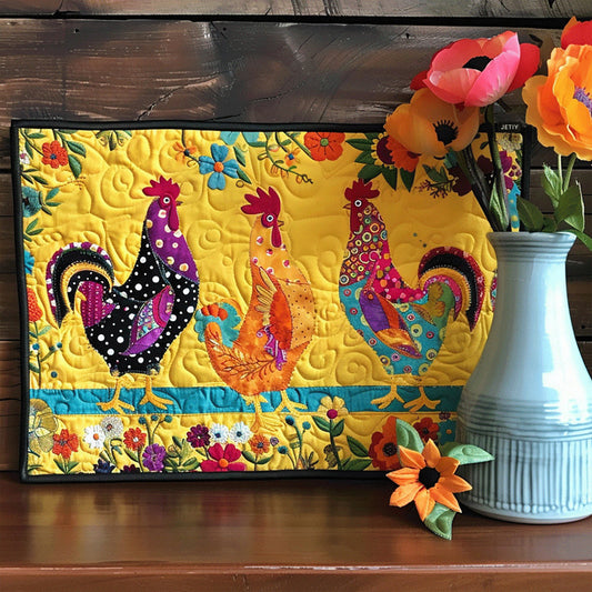 Radiant Rooster Paradise Quilted Place Mat NCU0TL223