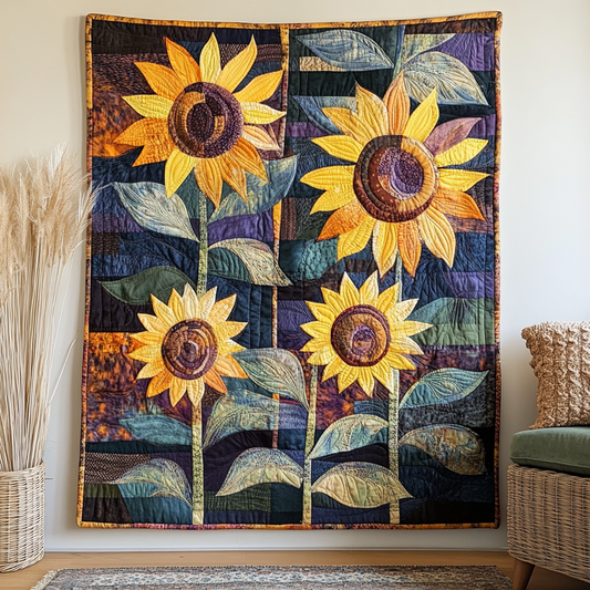 Radiant Blossoms Art Quilt Hanging NCU0TL923