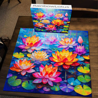 Rainbow Lotus Jigsaw Puzzle 1000 Pieces