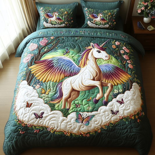 Rainbow Reverie Quilted Bedding Set NCU0DV2284