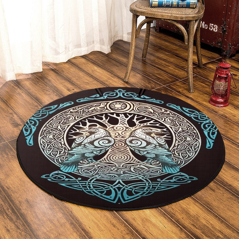 Raven Celtic CL070820MDC Round Area Rug