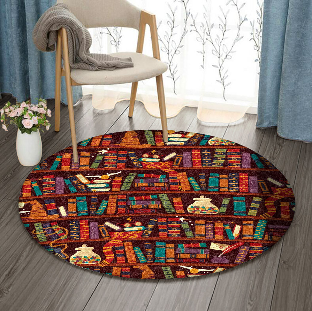 Reading Book ML0410092RR Round Area Rug