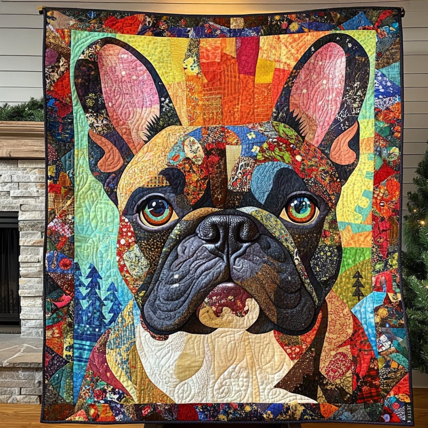 Regal Frenchie Dreams Quilted Blanket NCU0PT2249