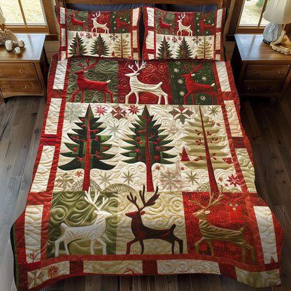 Reindeer Dreams Quilted Bedding Set NCU0DV1630