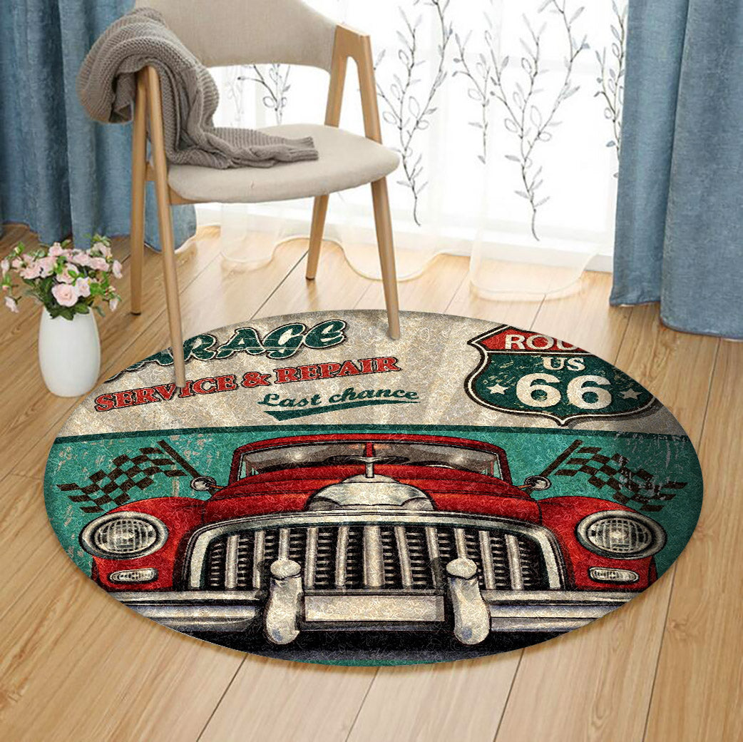 Retro Route HM2511051TM Round Area Rug