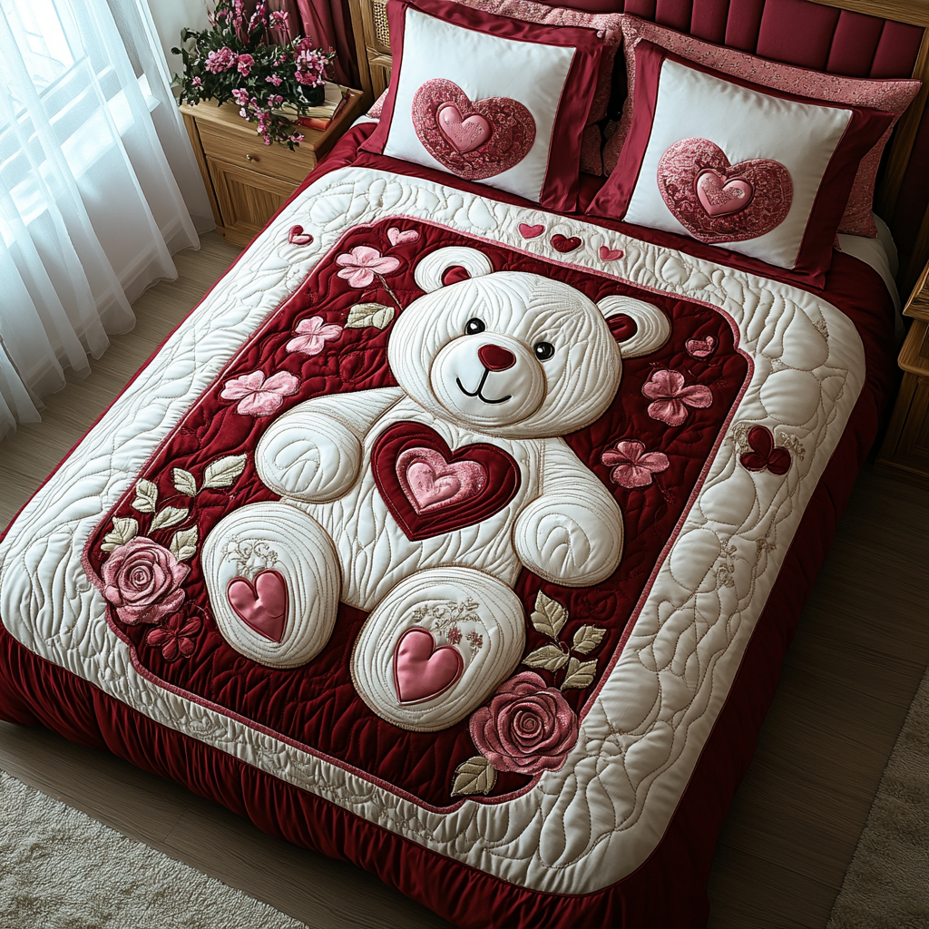 Romantic Charm Quilted Bedding Set NCU0DV2412