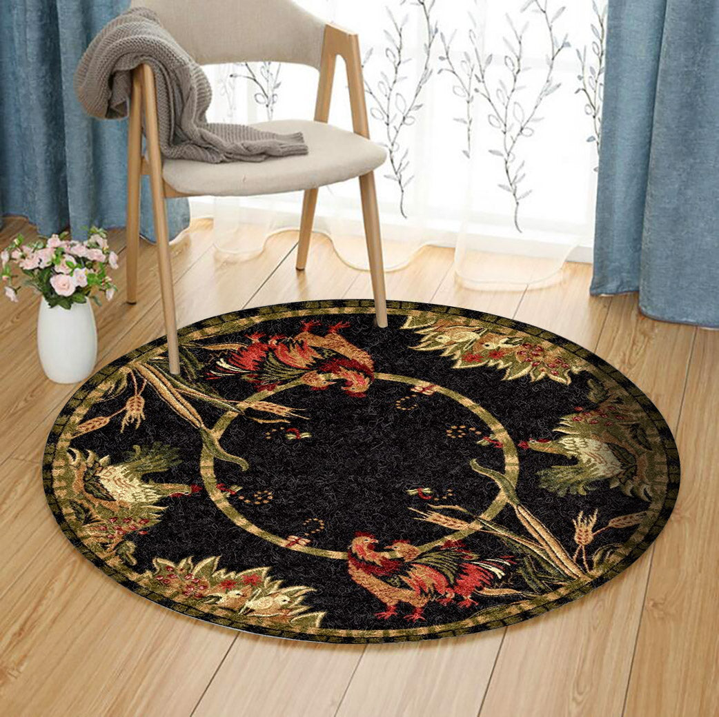 Rooster HN070962RR Round Area Rug