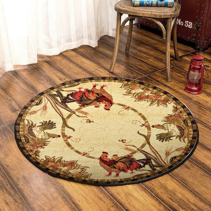 Rooster HN070963RR Round Area Rug