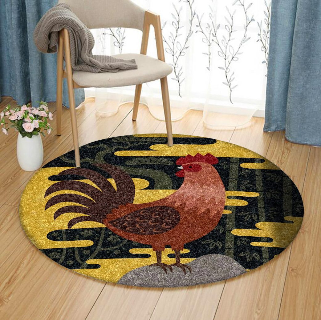 Rooster HT2210171TM Round Area Rug