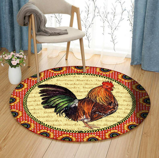 Rooster ML060960RR Round Area Rug