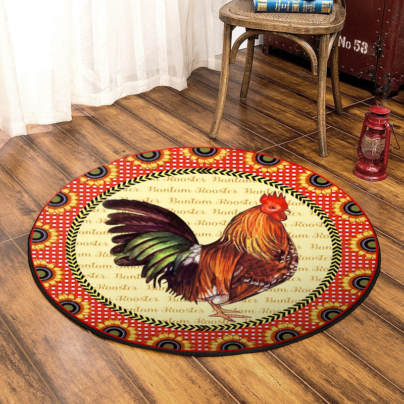 Rooster ML060960RR Round Area Rug