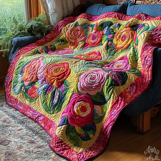 Rose Flower DAI05112469 Quilt Blanket