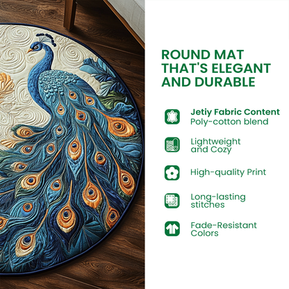 Mystic Elk Quilted Round Mat NCU0DV2665