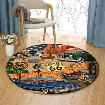 Route 66 QN090874 Round Area Rug