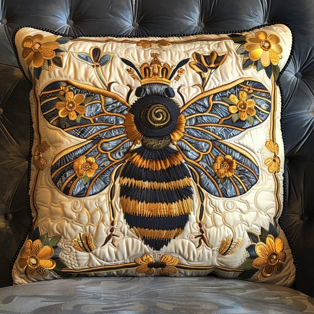 Bee Quilted Pillow Case NCU0VT21