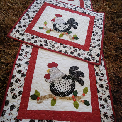 Rustic Farmhouse Fowl Quilted Place Mat NCU0TL221