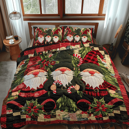 Rustic Gnome 3-Piece Quilted Bedding Set NCU0TH1063