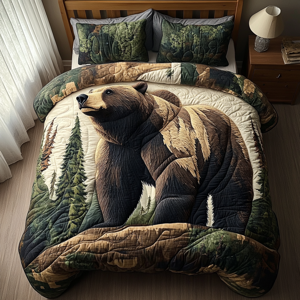 Bear Quilted Bedding Set NCU0VT83