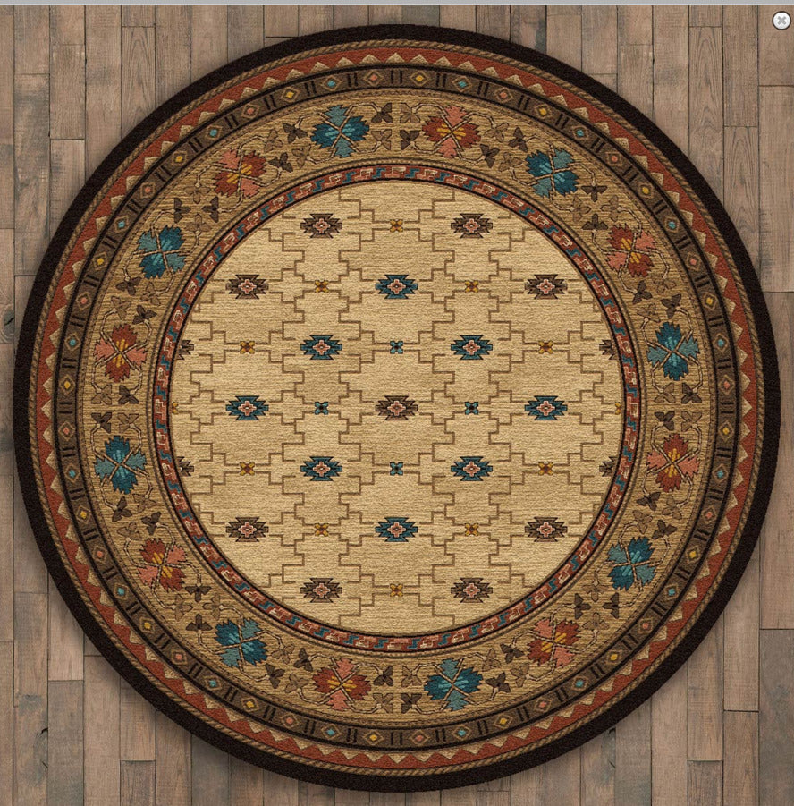 Rustic Elegance CLM3009147TM Round Area Rug