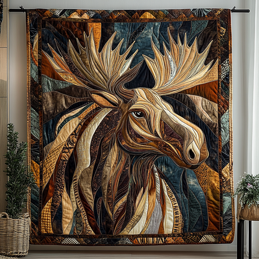 Rustic Antlers Quilted Blanket NCU0DK2138