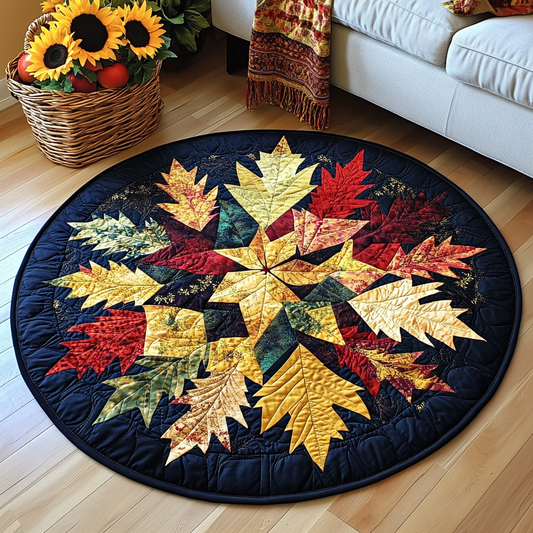 Rustic Autumn Quilted Round Mat NCU0TL1359