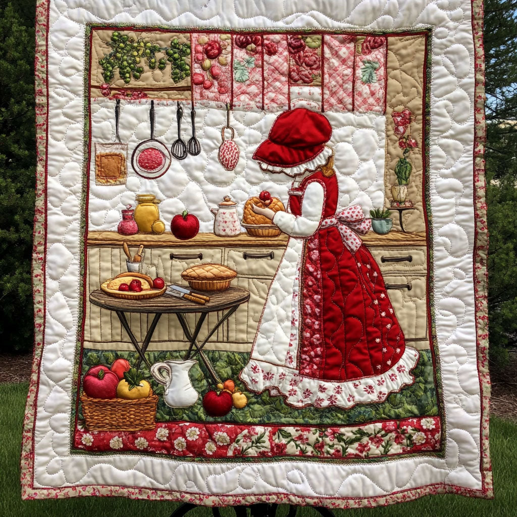 Rustic Kitchen Charm Quilted Blanket NCU0NT2842