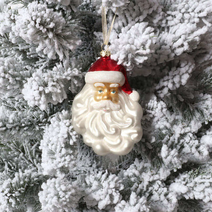 Santa Glass Ornament (4 Pack)