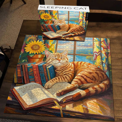 Sleeping Cat Jigsaw Puzzle 1000 Pieces