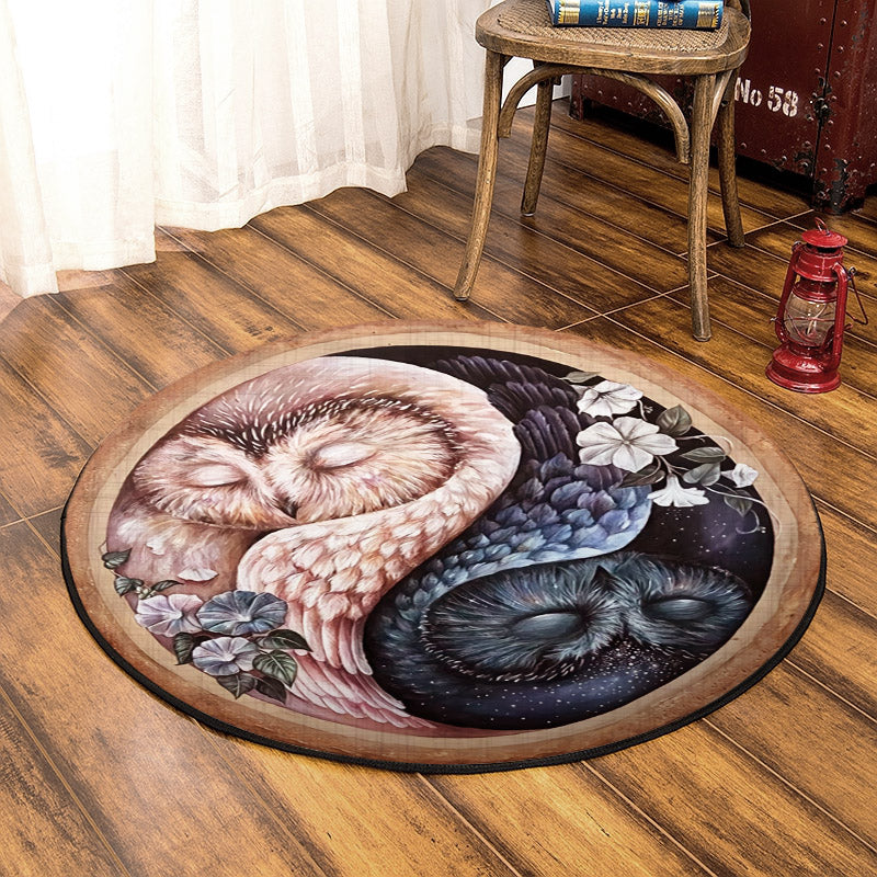 Sleep Owl HT310734A Round Area Rug