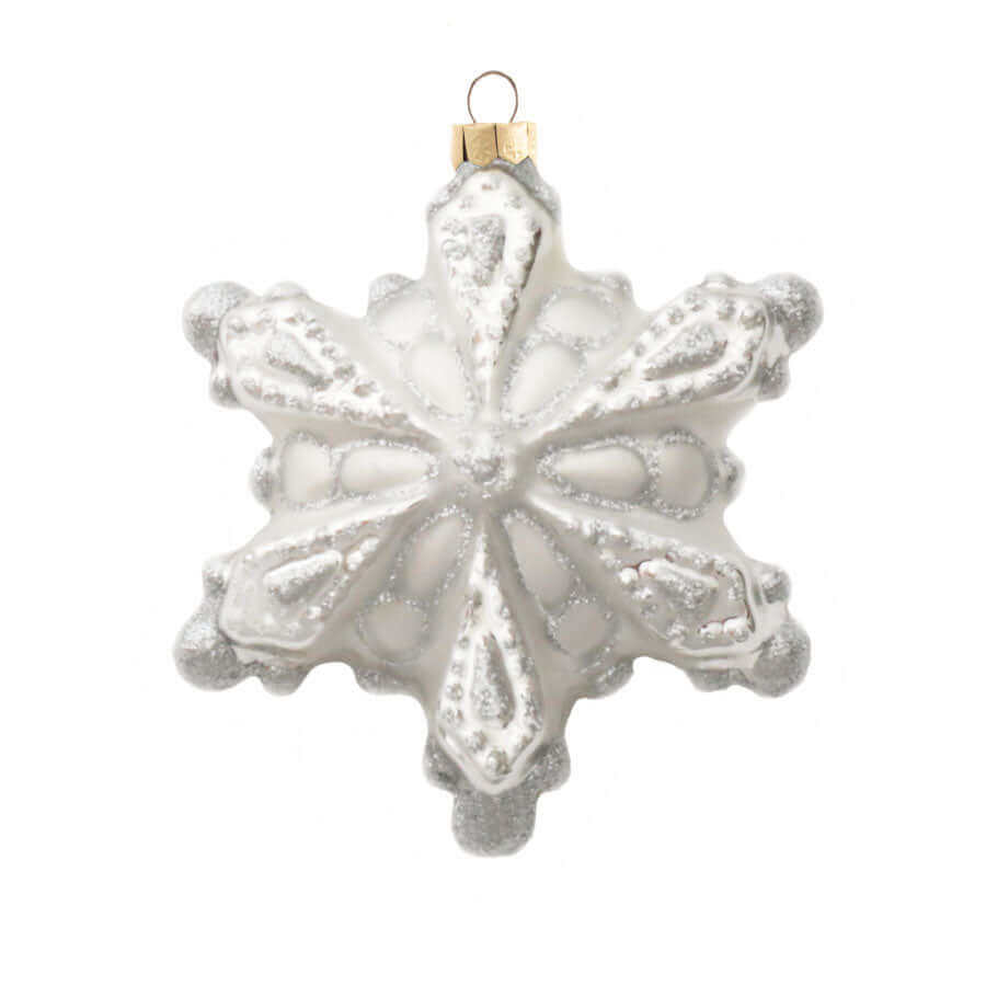 Snowflake Glass Ornament (4 Pack)