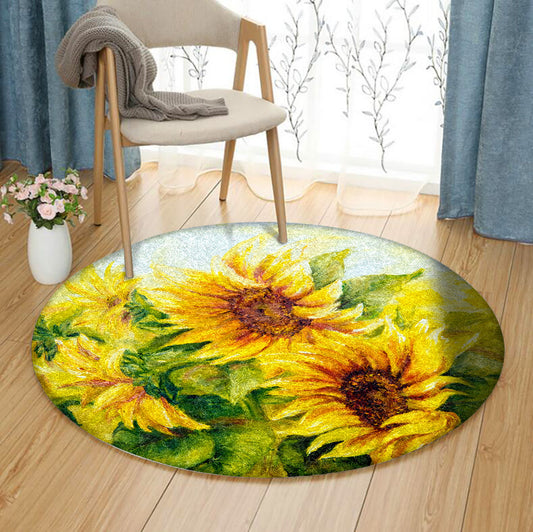 Sunflower CLA070834 Round Area Rug