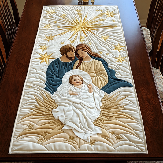 Sacred Scene Quilted Table Runner NCU0VH294