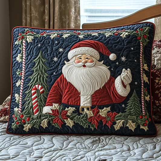 Santa Christmas Joyride Quilted Bedding Pillow Case NCU0DV2141