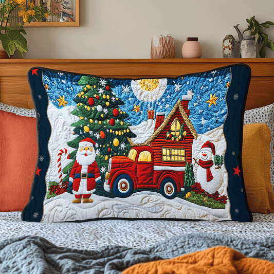 Santa Winter Wonderland Quilted Bedding Pillow Case NCU0DV2150